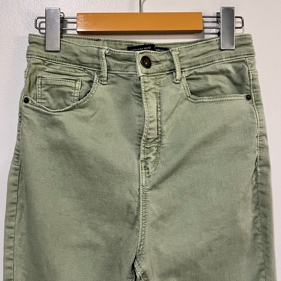 Stradivarius Super High Waist Skinny Jeans Green EUR 38 / US 6 - Picture 8 of 8